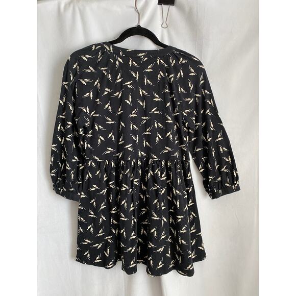 Maeve by Anthropologie Winona Babydoll Loose Fit Tunic 3/4 Sleeves Blouse XS - Picture 8 of 10